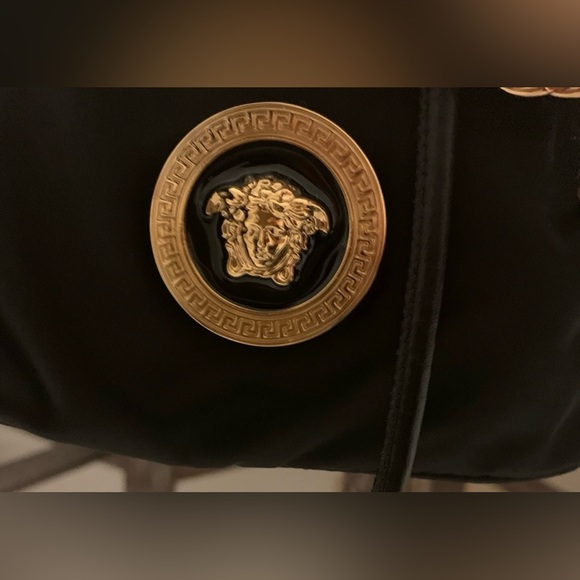 Versace Black and Gold Shoulder Bag with Medusa Logo - Picture 5 of 11